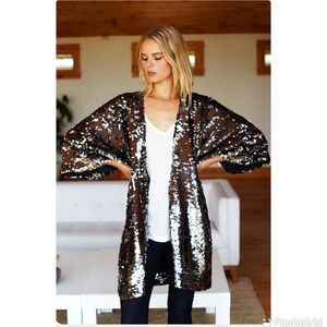 NEW Emerson Fry Sequin Jacket Gunmetal M/L